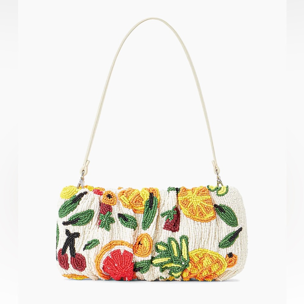 NWT STAUD Fruit Salad Colorful Beaded Women's Bag